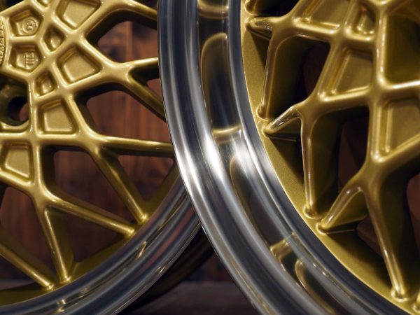BBS RA252 14 inch Alloy Wheels 4×100 6.5Jx14 ET30 BMW E21 2002 E30 VW Rabbit GTI polished lip detail two wheels