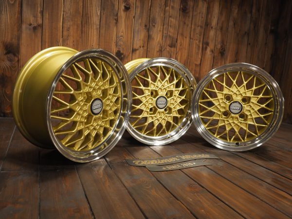 BBS RA252 14 inch Alloy Wheels 4×100 6.5Jx14 ET30 BMW E21 2002 E30 VW Rabbit GTI three wheels left side view