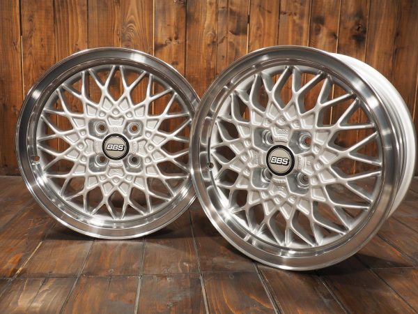 BBS RA252 15 inch Alloy Wheels 4×100 6Jx15 ET35 BMW E30 VW Golf 1 GTI, Golf 2 GTI two wheels right side