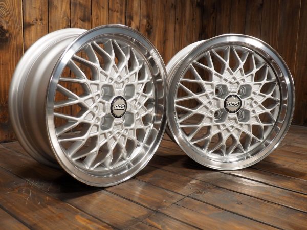 BBS RA252 15 inch Alloy Wheels 4×100 6Jx15 ET35 BMW E30 VW Golf 1 GTI, Golf 2 GTI two wheels left side