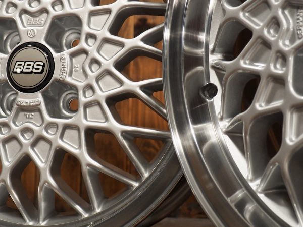 BBS RA252 15 inch Alloy Wheels 4×100 6Jx15 ET35 BMW E30 VW Golf 1 GTI, Golf 2 GTI two wheels polished lip detail