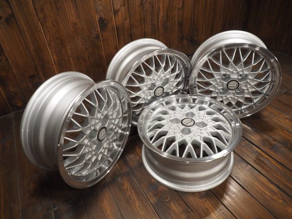 BBS RA252 15 inch Alloy Wheels 4×100 6Jx15 ET35 BMW E30 VW Golf 1 GTI, Golf 2 GTI set side view