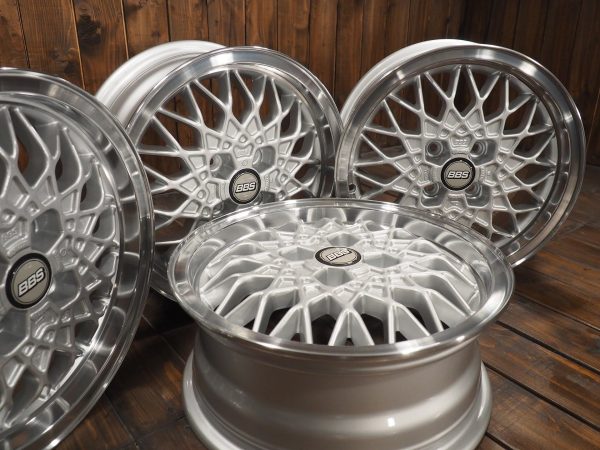 BBS RA252 15 inch Alloy Wheels 4×100 6Jx15 ET35 BMW E30 VW Golf 1 GTI, Golf 2 GTI set side view close