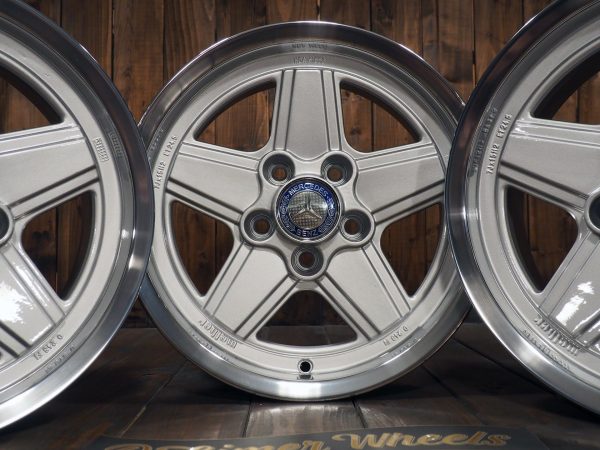 Melber Penta Wheels 7x15 ET24 Alloys Mercedes AMG three wheels close look