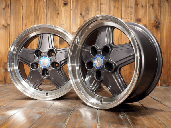 Mercedes Benz 15 inch Alloy Wheels 5x112 7Jx15 ET23 W107 W123 W116 W124 Penta 2 wheels detail