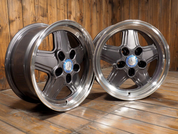 Mercedes Benz 15 inch Alloy Wheels 5x112 7Jx15 ET23 W107 W123 W116 W124 Penta 2 wheels left side