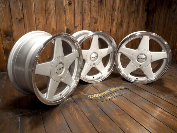 AZEV A 16 inch Alloy Wheels 4x100 7.5Jx16 9x16 VW Rabbit Vento Corrado BMW E21 E30 3 wheels side view
