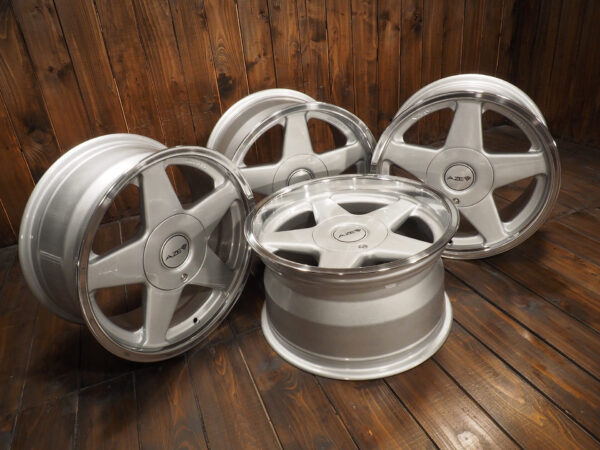 AZEV A 16 inch Alloy Wheels 4x100 7.5Jx16 9x16 VW Rabbit Vento Corrado BMW E21 E30 4 wheels side view